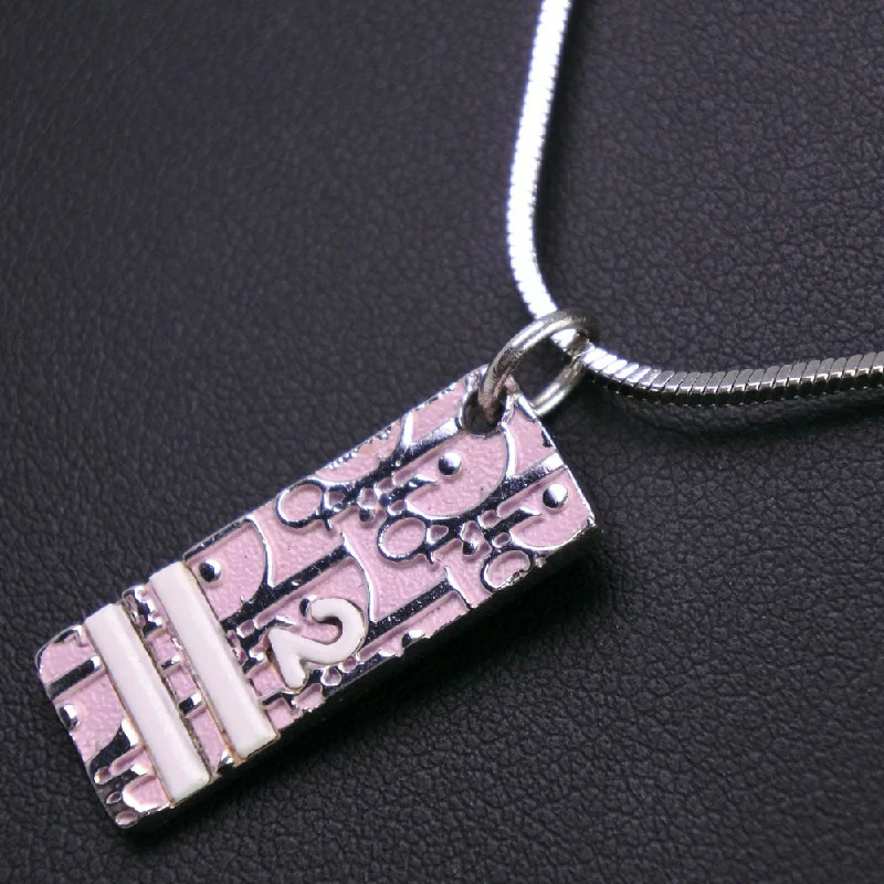 Christian Dior Troter Necklace Pink Square Trotter   Collar