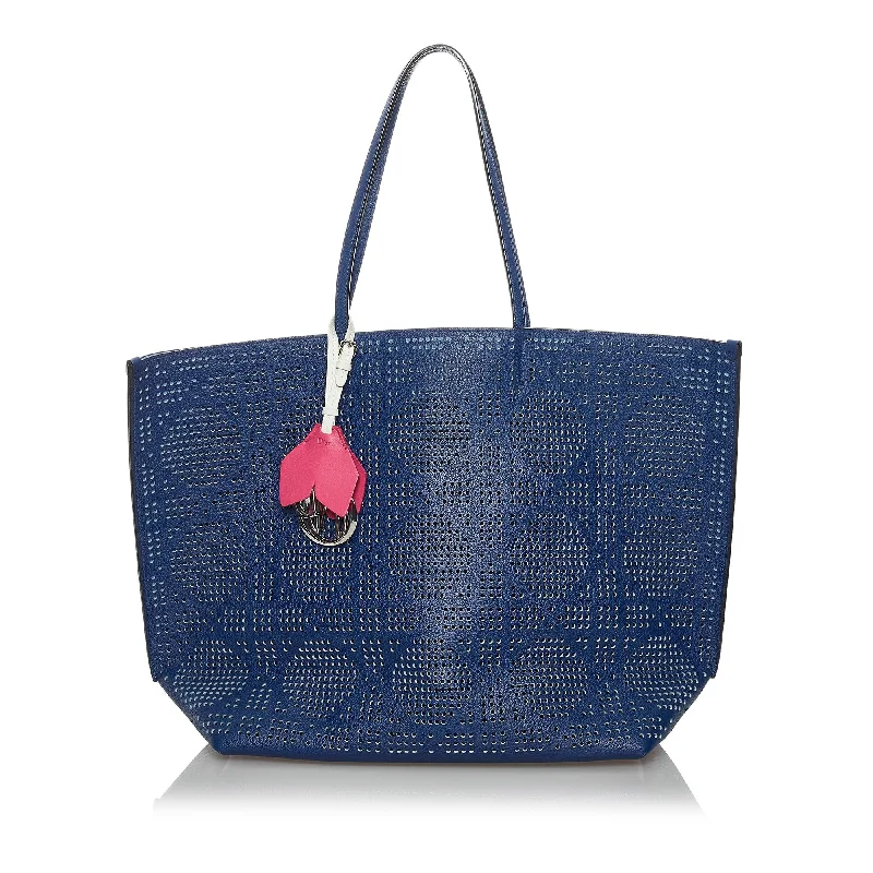 Dior Perforated Dioriva Leather Tote Bag (SHG-34968)