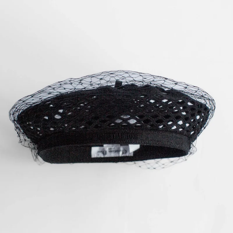 DIOR - BERET HAT BLACK SIZE 58 CM