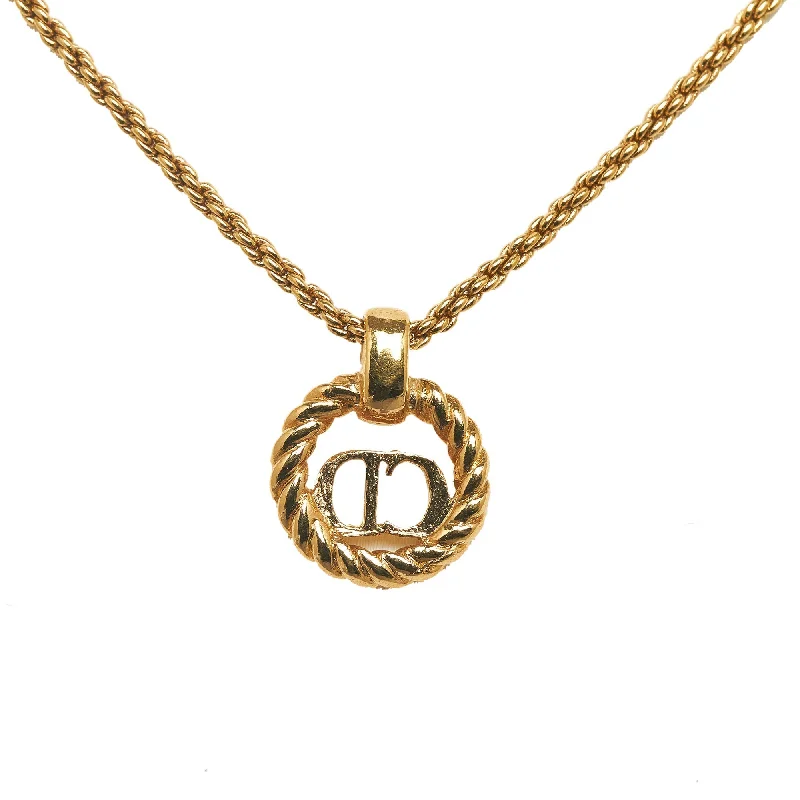 DIOR CD Pendant Necklace Costume Necklace