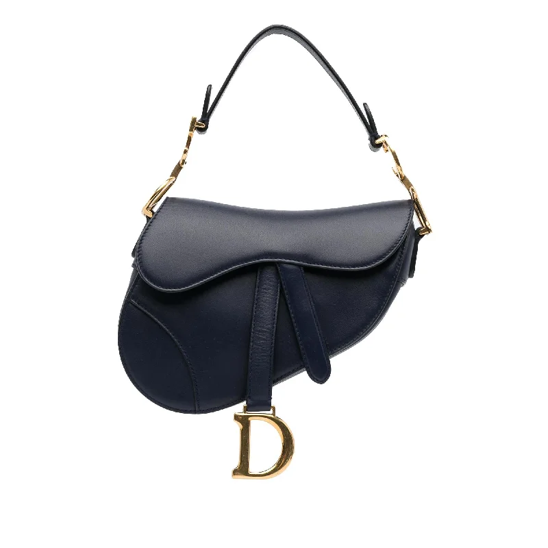 Dior Mini Leather Saddle Bag (SHG-lCrEYM)