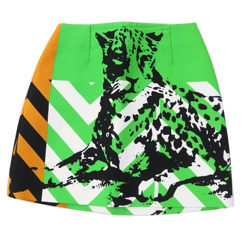 Christian Dior Mini skirt 221J36A5113 Nylon Green type D-JUNGLE D-JUNGLE 40