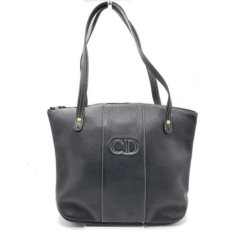 Christian Dior Bag CD Tote Black Shoulder Ladies Leather ChristianDior