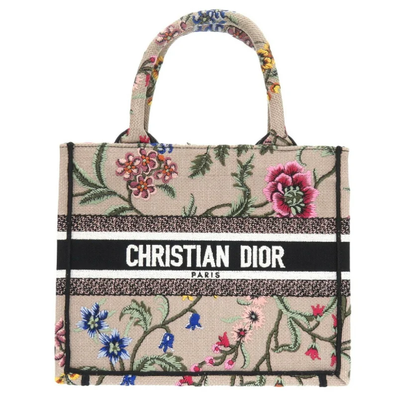 Christian Dior Book Tote Small Bag Canvas Beige 2406Christian