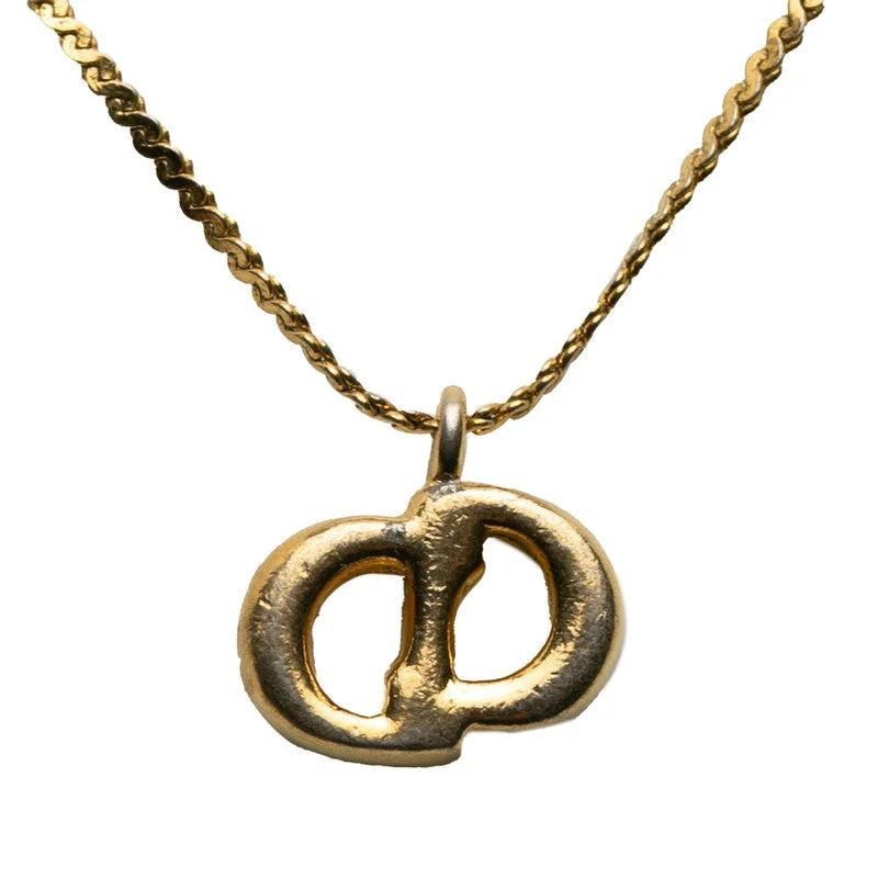 Dior CD logo line stone necklace g makeup ladies Dior