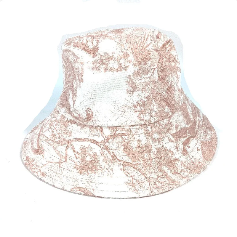 Dior hat 02TOJ924I130 cotton pink Hat Hat Bucket Hat Bob Hat Toile de Jui Women 59 Used Authentic