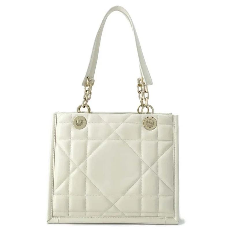 Christian Dior Tote Bag Essential Archi Cannage White