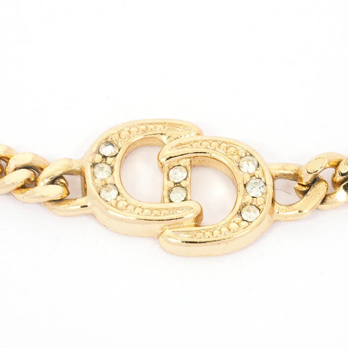 Vintage Christian Dior Pave Bijou Logo Bracelet