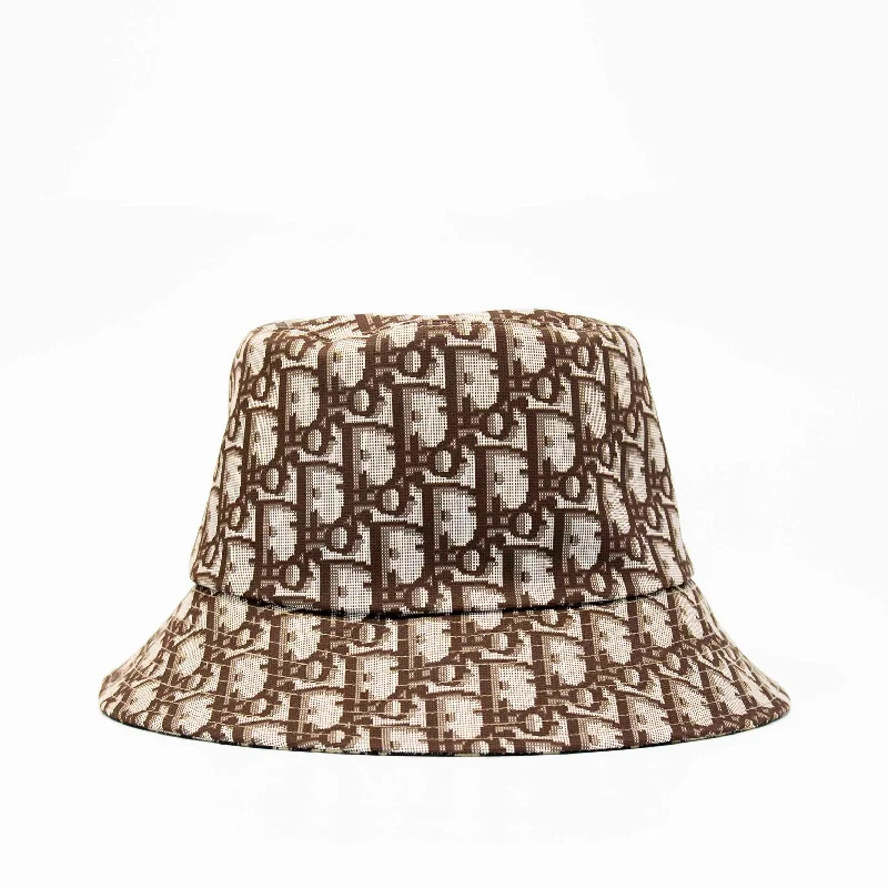 Dior Brown Oblique Reversible Bucket Hat 59