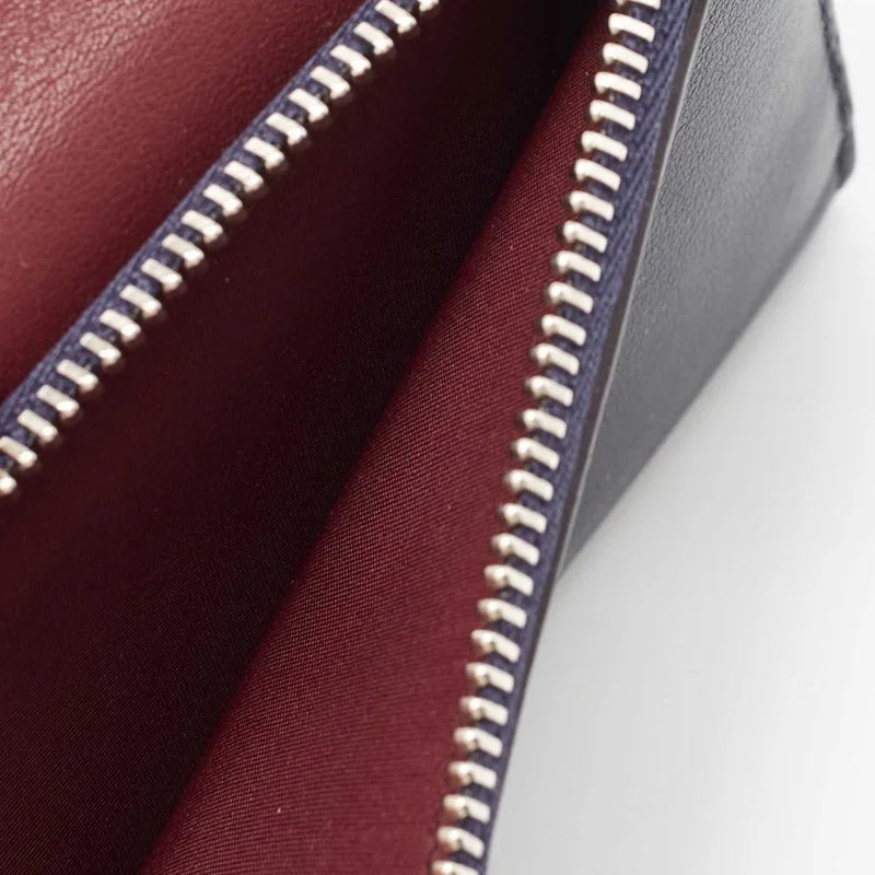 Christian Dior Burgundy/Dark Blue Leather issimo Envelope Wallet