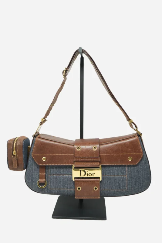 Dior 2002 Denim Punk Shoulder Bag