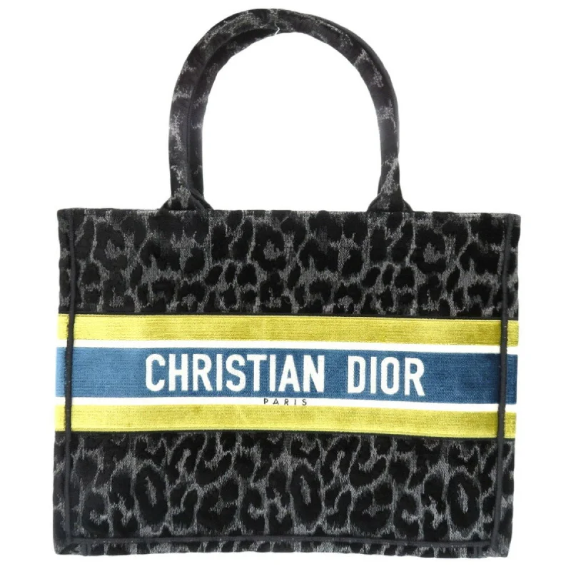 Christian Dior Book Tote Medium Velour Black Bag 0381Christian