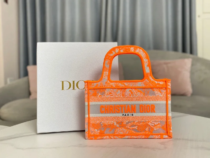 Christian Dior Mini Book Tote Orange For Women,  Handbags 22.5cm/9in  S5475ZRVJ_M057