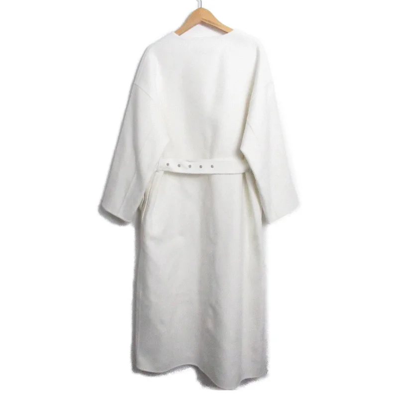 Dior Dior Long Coat Belt Clothes  Wool  White Colour OFF