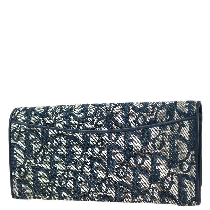 Christian Dior Navy Trotter Long Wallet Purse