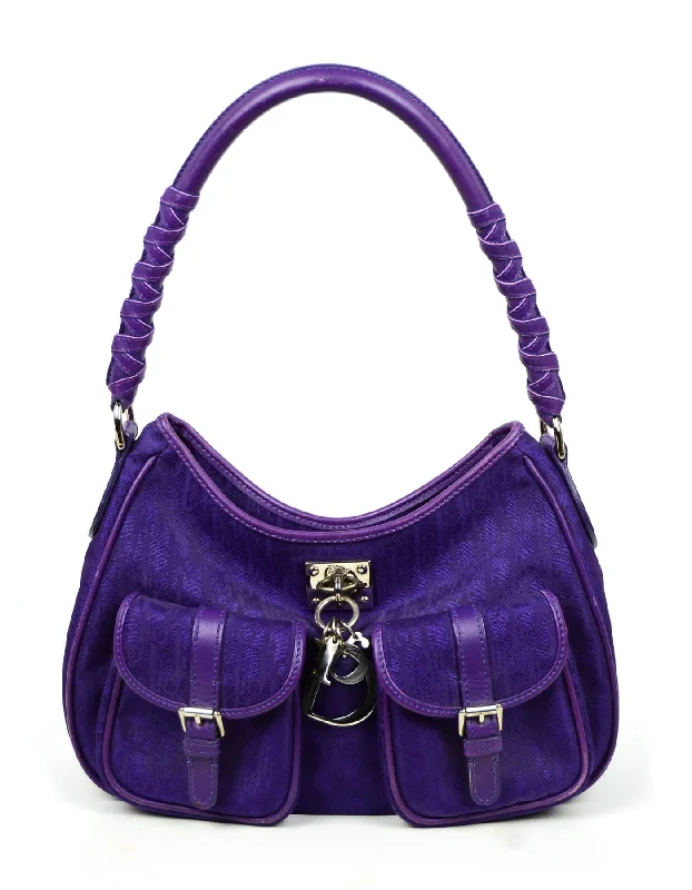 Christian Dior Vintage Purple Monogram Shoulder Bag