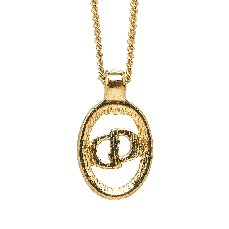 DIOR Gold-Tone Pendant Necklace Costume Necklace