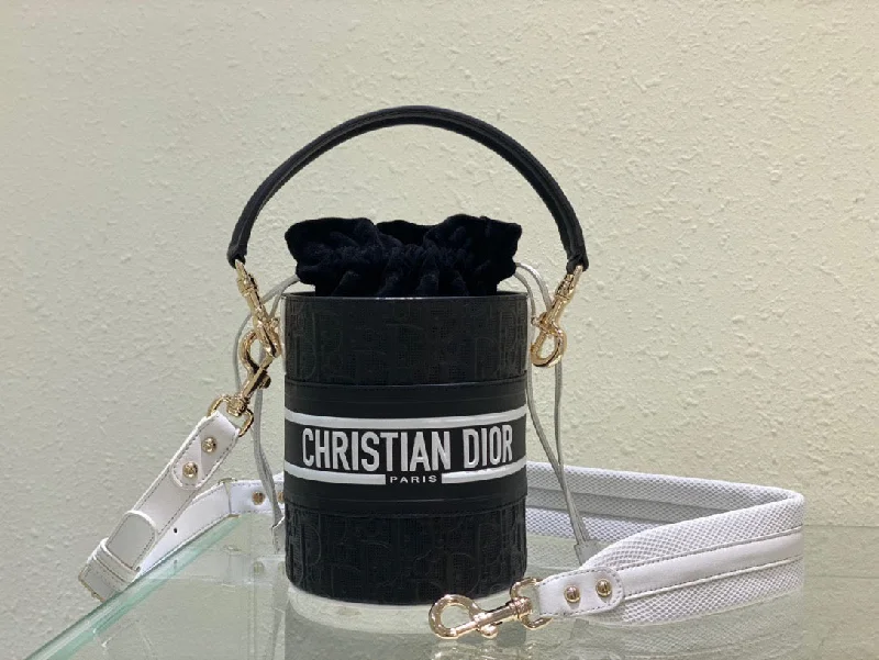 Christian Dior Small Vibe Bucket Bag Black