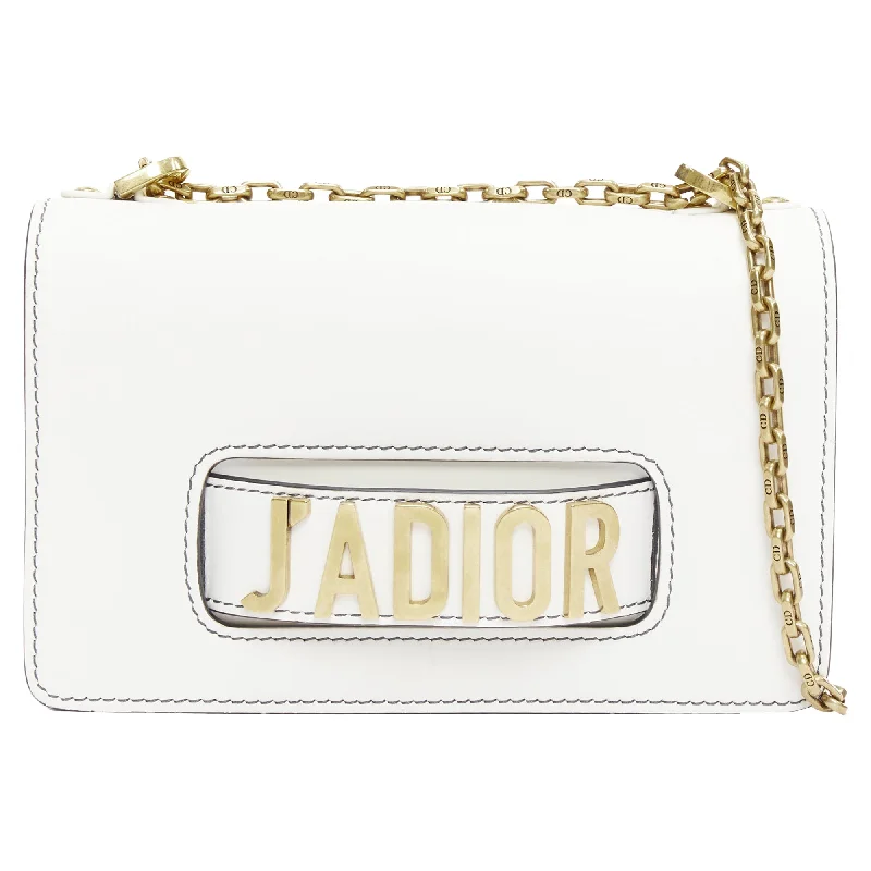 Dior J'Adior Medium leather letter chain flap crossbody bag