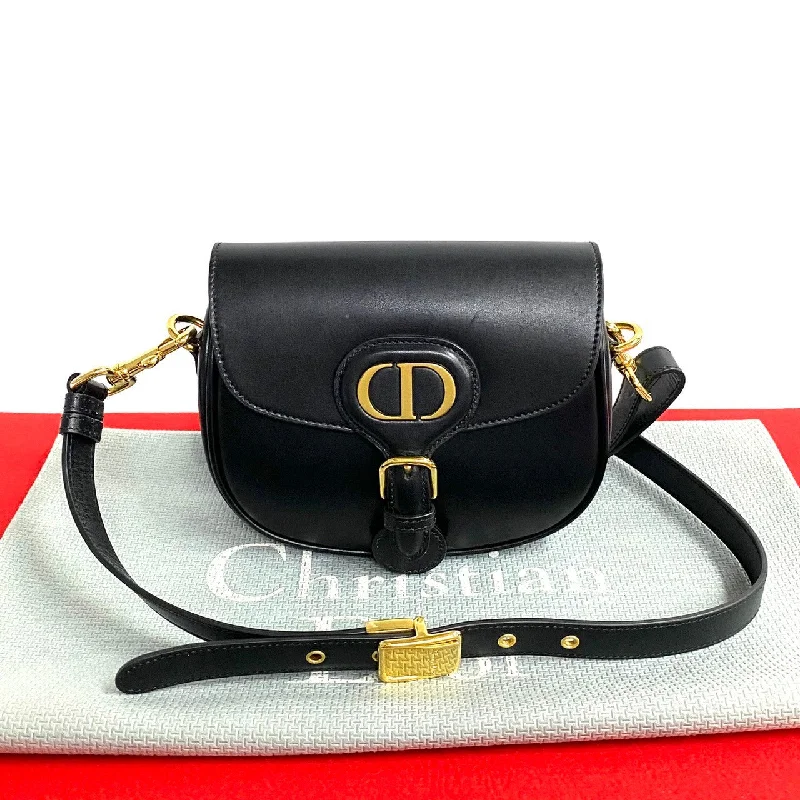 Dior Leather Small CD Logo Shoulder Bag Black