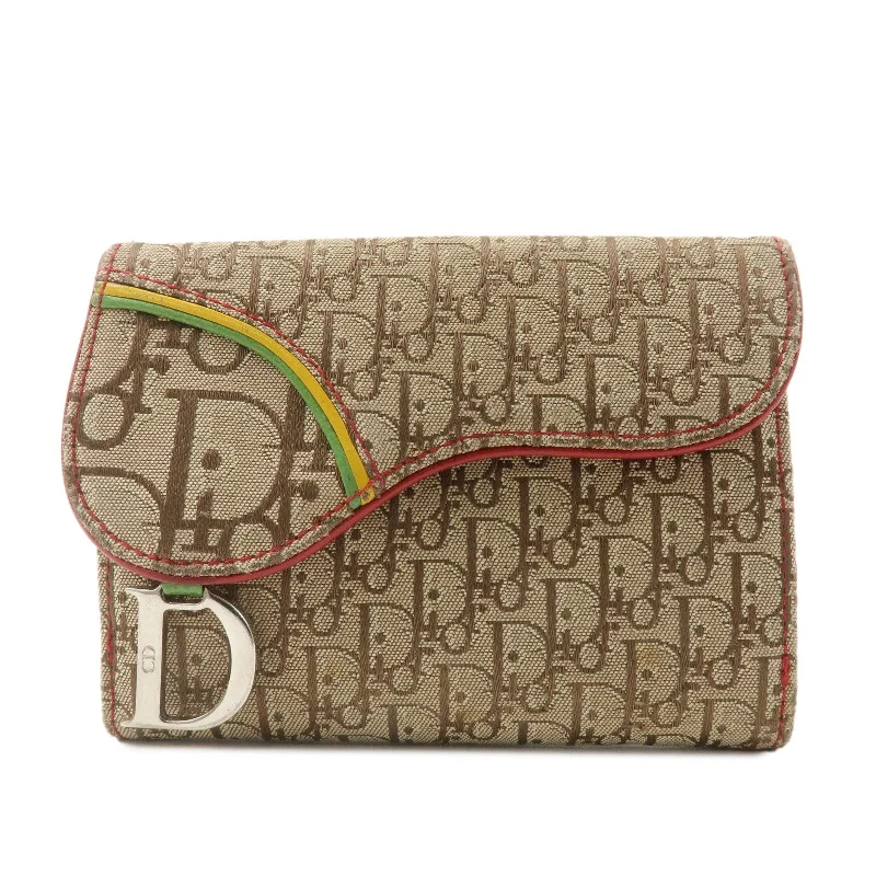 Christian Dior Rasta Trotter Canvas Leather W Hook Wallet