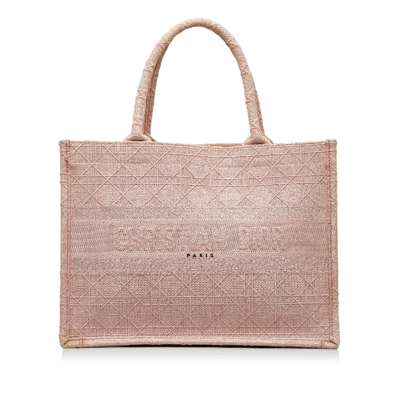 Dior Medium Cannage Embroidered Book Tote (SHG-LuB71h)