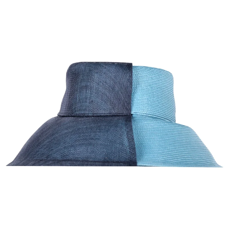 Dior Two-Toned Wide Brim Hat in Blue Straw