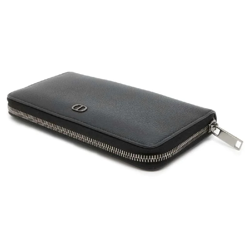 Dior CDIcon Long Zip Wallet Black 2ESBC252CDI_H00N Grained Calf Leather