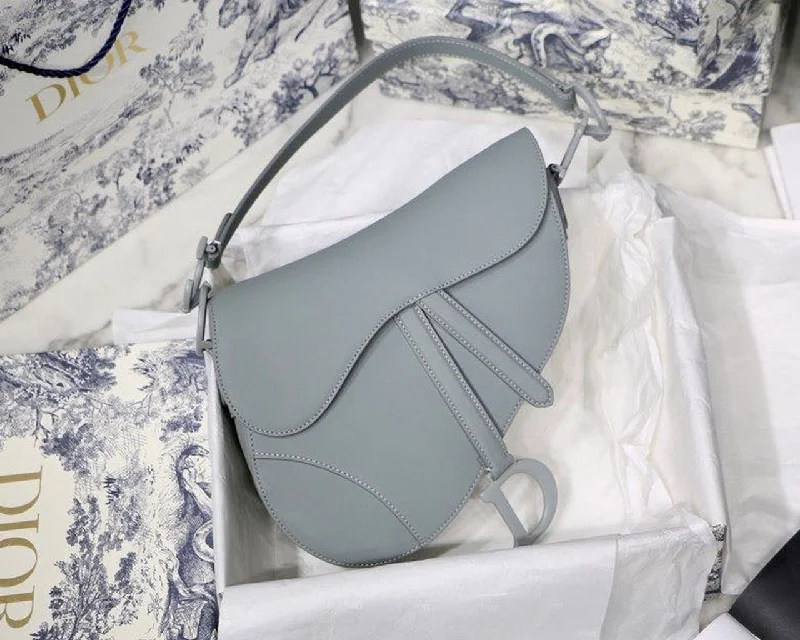 Christian Dior MeChristian Diorum Saddle Bag Light Blue Ultramatte For Women 25cm/10in