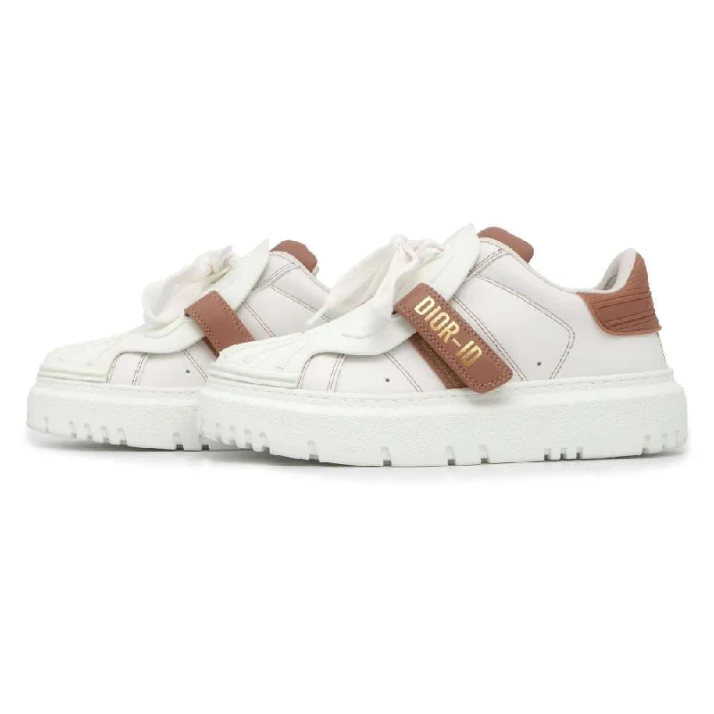 Dior DIOR-ID Sneakers White/Pink KCK278BCR Leather Rubber Size 34