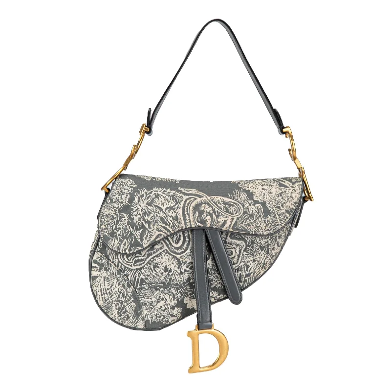 Dior Medium Toile De Jouy Saddle (SHG-zoCJVR)