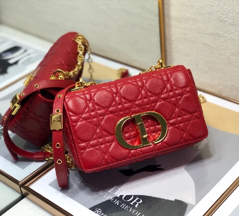 Christian Dior Small Caro Bag Red For Women