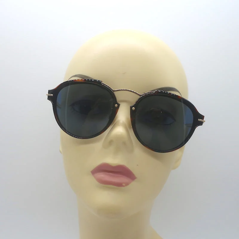 Christian Dior Eclat Round Sunglasses Dark Tortoise Shell UCM72