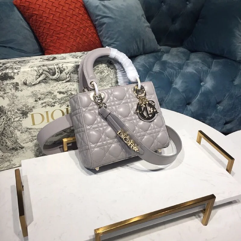 Christian Dior Small Lady My ABCBag Steel Gray Cannage