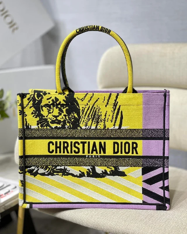 Christian Dior MeChristian Diorum Book Tote Yellow And Pink, For Women,  Handbags 14in/36cm