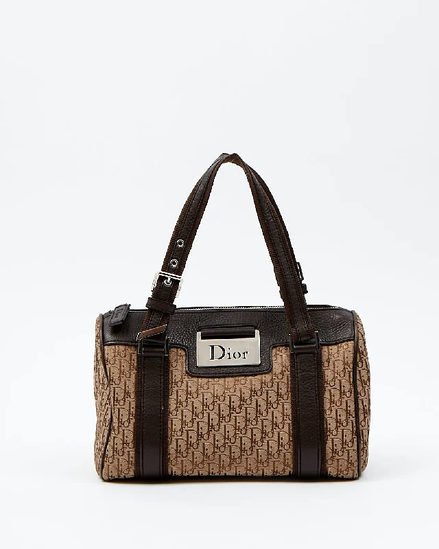 Dior Beige Diorissimo Canvas Boston Bag