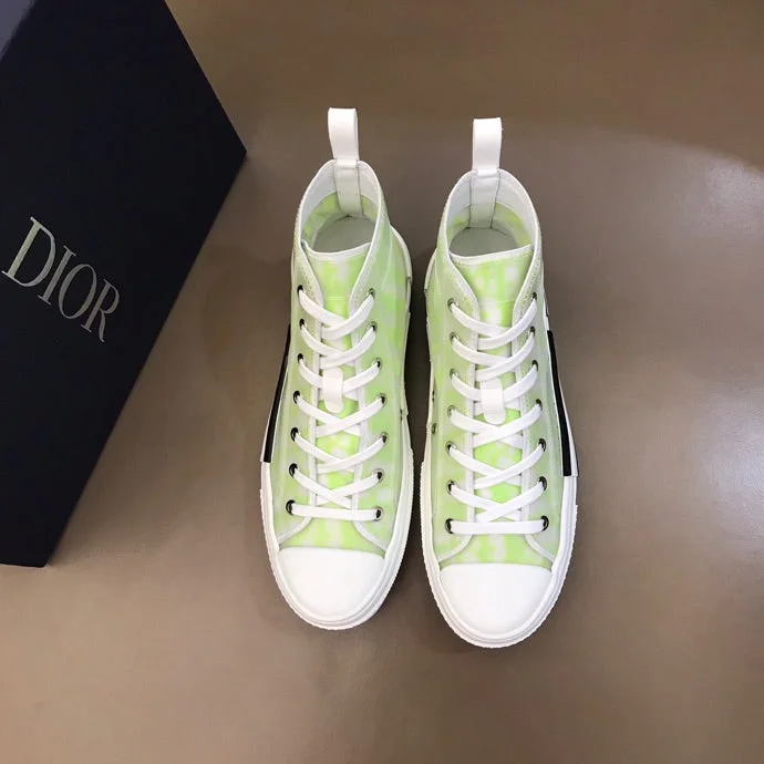 Christian Dior B23 White and Yellow HIGH-TOP SNEAKER