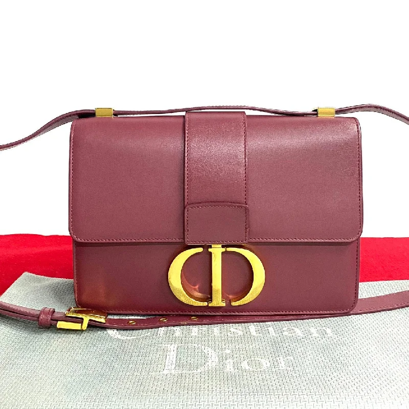 Dior Shoulder Bag leather wine-red 30 Montaigne