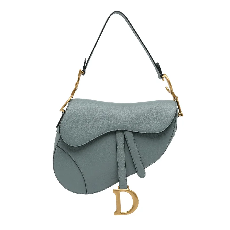 Dior Medium Leather Saddle Bag (SHG-rdD39t)