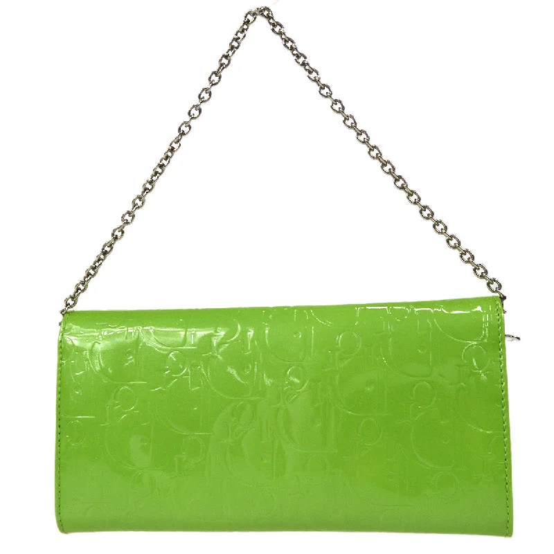 Christian Dior 2009 Trotter Chain Wallet Light Green