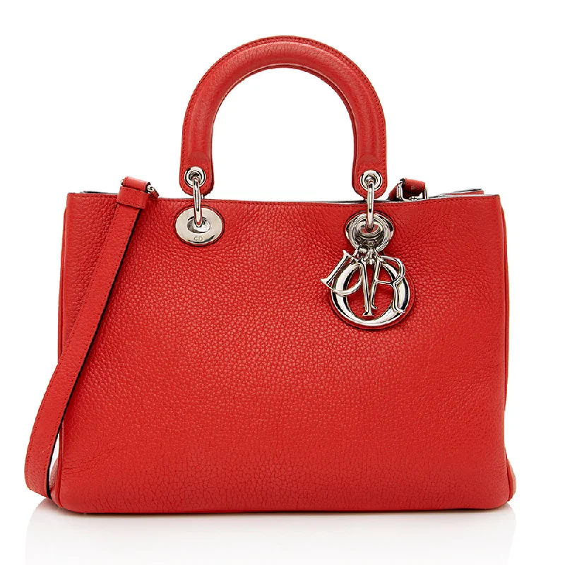 Dior Bullcalf Leather Diorissimo Medium Tote (SHF-16268)