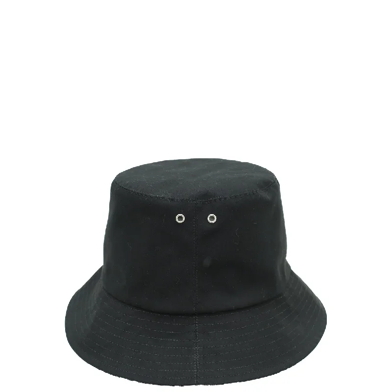 Christian Dior Black Oblique Teddy- D Reversible Short Brim Bucket Hat