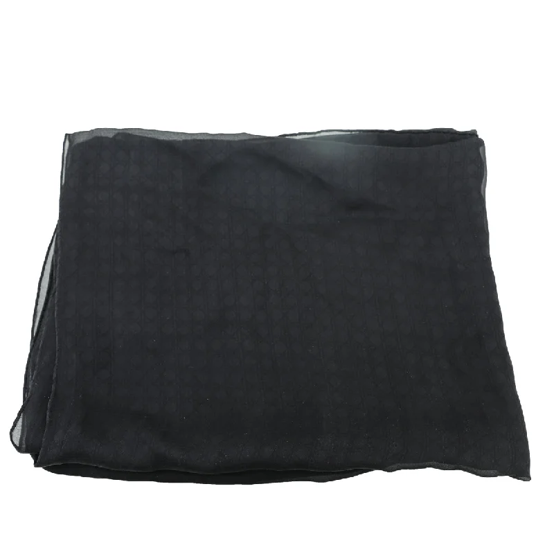 Christian Dior Black Micro Cannage Cashmere Scarf