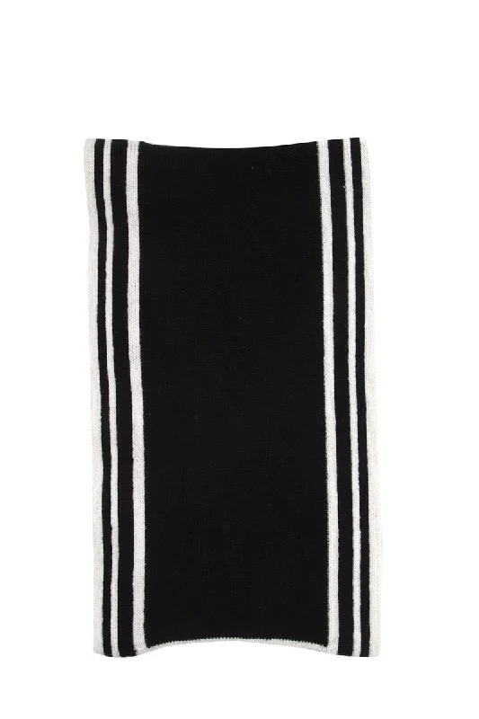 Christian Dior Black & White Alps Wool Scarf