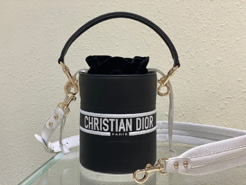 Christian Dior Small Vibe Bucket Bag Black