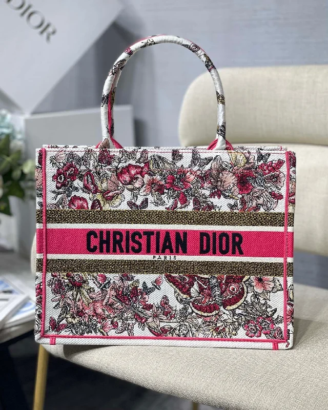 Christian Dior MeChristian Diorum Book Tote Pink Multicolor, For Women,  Handbags 14in/36cm