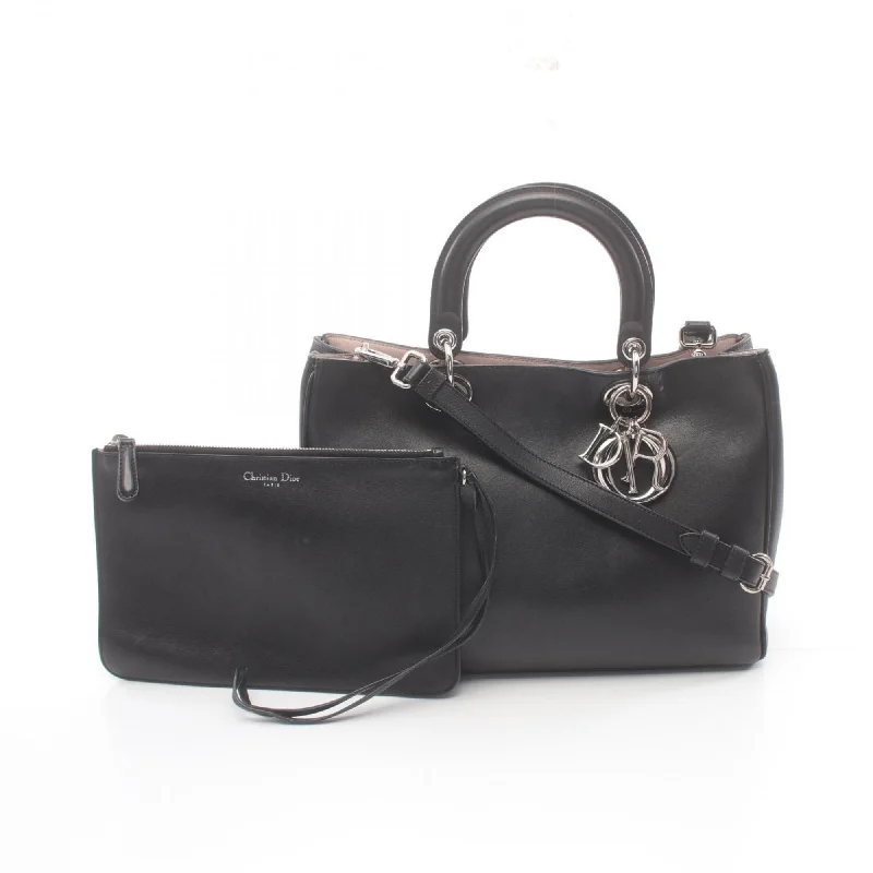 Christian Dior Dior Diorissimo Handbag Bag Leather Women's Black