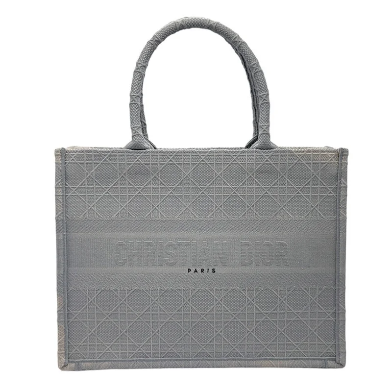 Christian Dior handbag tote bag book medium canvas gray men's women's n0082