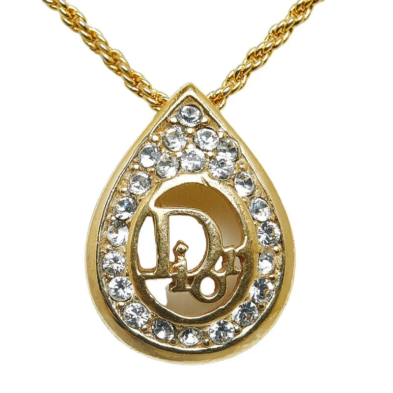 Dior Logo Rhinestone Tiadloop Motif Necklace G Mecca  Dior