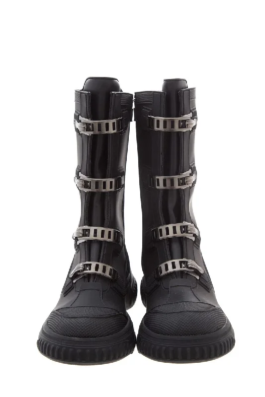 Christian Dior Ground Black Rubber Boots SZ 38